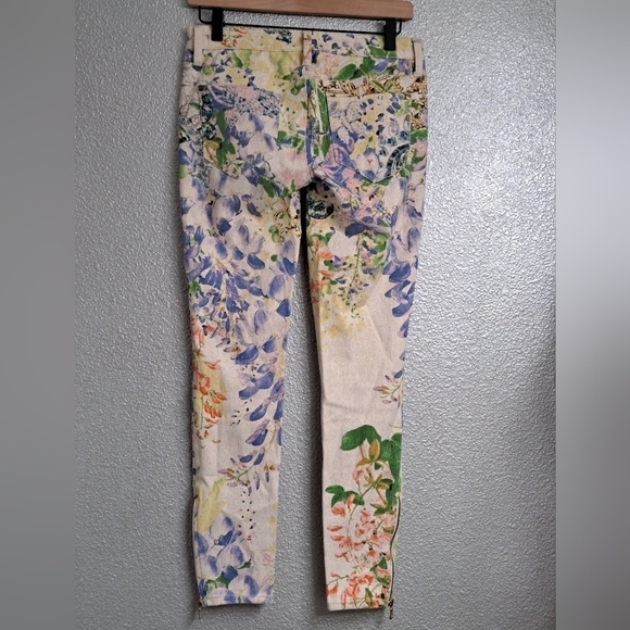 Genetic Denim The James Floral Designer Printed Jeans  Size 26 - Picture 3 of 6